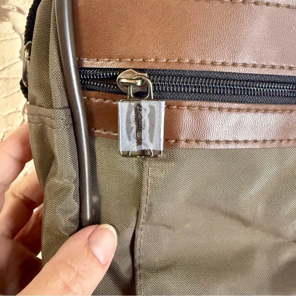 Olive and Brown Men's Messenger Bag - Picture 4 of 11